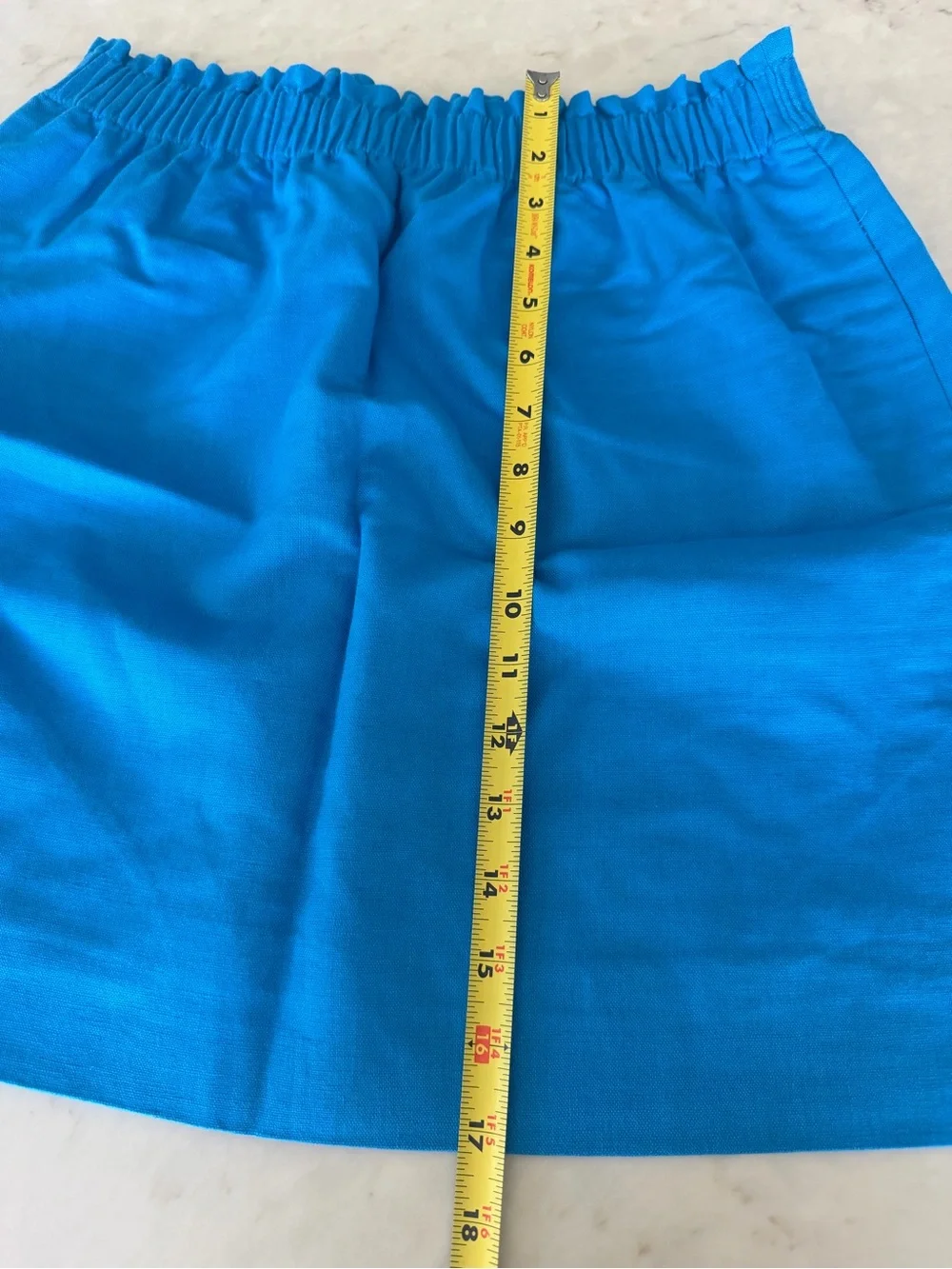 J. Crew Bright Blue Elastic-Waist Mini Skirt